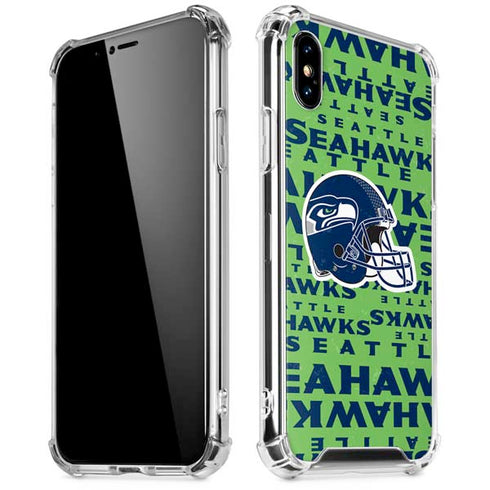 NFL Seattle Seahawks - Blast Green iPhone XS Max Clear Case